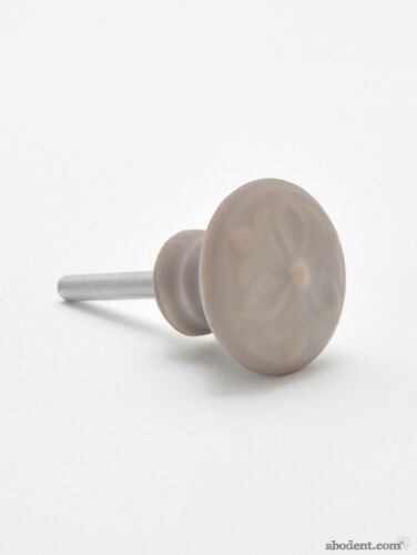 Small Brown Ceramic Knob for Cupboards Handle Drawers, Pull Doors Cabinets 