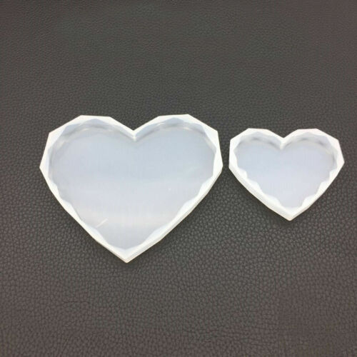 Heart Agate Coaster Resin Casting Mold Silicone Jewelry Making Epoxy Mould Craft 
