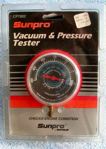 Quality Fuel Pump & Vacuum Tester Gauge Pressure Diagnostics Sunpro CP7802 