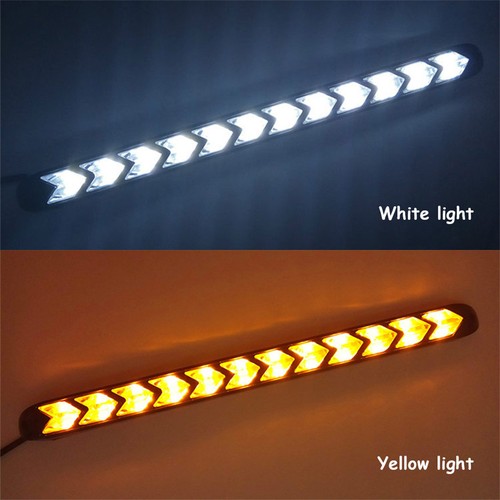 2xCar Flexible White//Amber Switchback Flowing 162LED Strip Light DRL Turn Signal