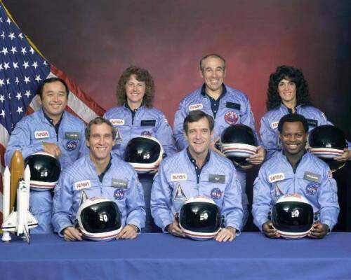 NASA SPACE SHUTTLE CHALLENGER STS 51-L CREW 8x10 PHOTO 