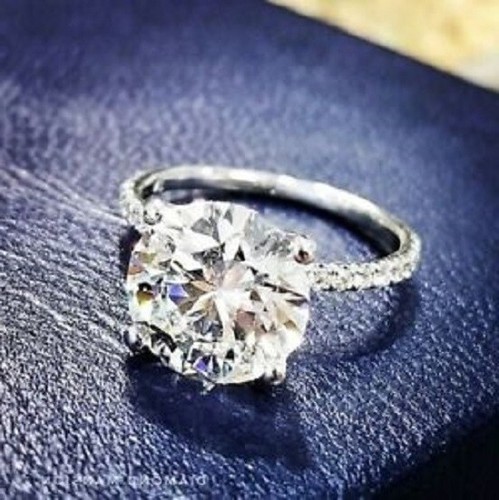 7.50Ct White Round Diamond Engagement Wedding Ring In Solid 925 Sterling Silver