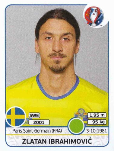 567 Zlatan Ibrahimovic Sverige Bild NEU Panini Sticker Fußball EM Euro 2016 Nr 