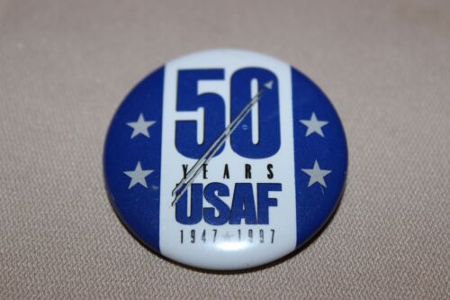 USAF 50 Years 1947-1997 Pin Button United States Air Force Anniversary Pinback 
