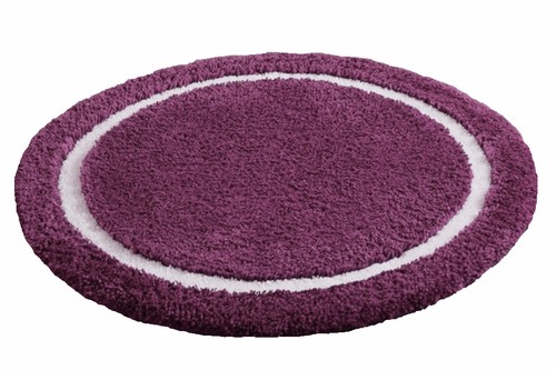 Badematte Badteppich Badvorleger weiche Microfaser blau anthrazit lila-pflaume