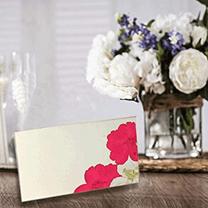 100 NAME PLACE CARDS FLORAL HIBISCUS DESIGN WEDDINGS//PARTY ETC APP 50mm x 90mm