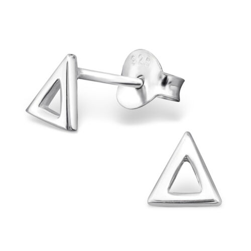 Collection 2 Details about   925 Sterling Silver Triangle Design Stud Earrings 