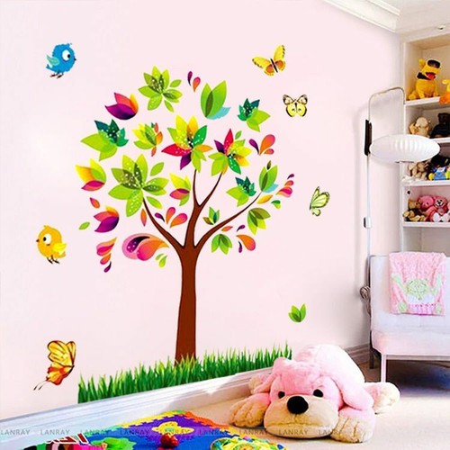 Mural Decal Wall Stickers For Children Baby Room Nursery Tree Bird Butterfly Art