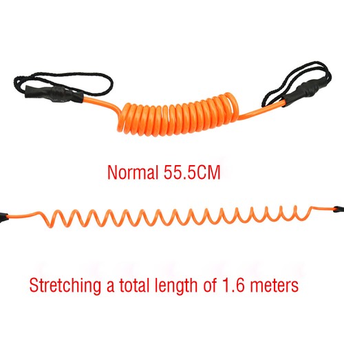 Surfboard Leash Coiled Stand UP Paddle Board Surfing Ankle Leash Leg Rope NEW