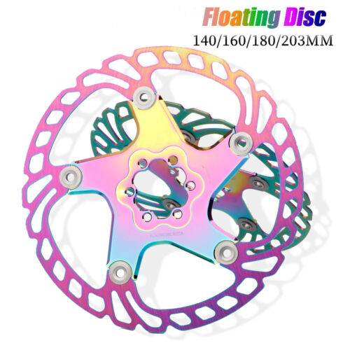 140//160//180//203mm Hydraulic Colorful Mountain Bike MTB Floating Disc Brake Discs