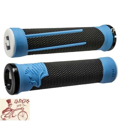 ODI AG-2 Signature Lock-on Noir//bleu 135 mm BMX Mountain Bicycle Grips