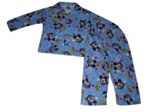 Boys Pyjamas Flannel Disney Mickey Mouse Or Jake & The Neverland Pirates 