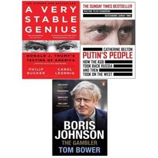 Boris Johnson The Gambler, Putin's People, A Very Stable Genius 3 Books Set NEW