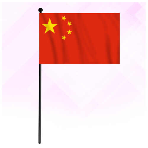 China Small Hand Waving Flag Patriotic Country Handheld Flag Table Desk Display