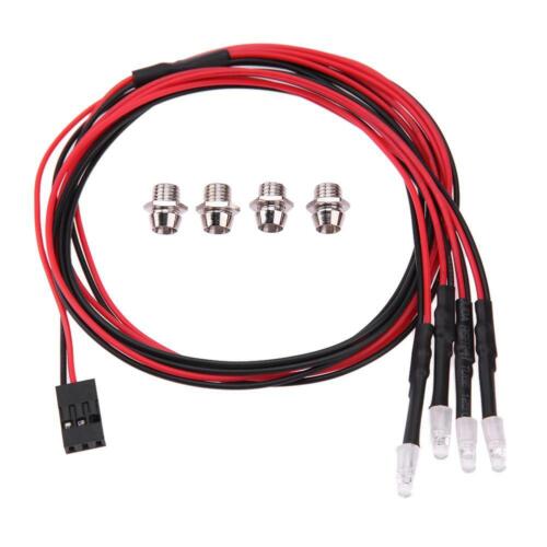 4 LED Headlight 3mm White//Red Light RC Car Parts for TRAXXAS HSP HPI REDCAT