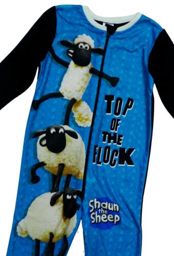 Garçons Shaun le mouton haut du troupeau Fleece Zip Sleepsuit Ange 3 To 6 ans 