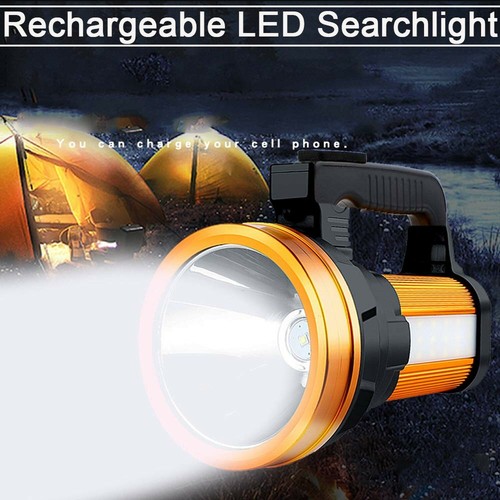 Super Bright DEL projecteur batería recargable de mano Linterna Power Bank Y....