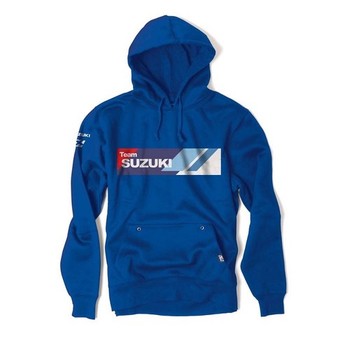 FX SUZUKI Team Blue Pullover Hoodie Heavyweight Fleece Hooded Sweatshirt