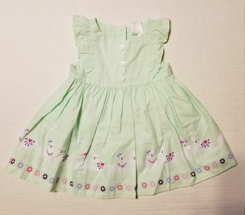 3 6 12 18 M Gymboree Mint LLAMA Easter DRESS Flutter sleeve New Baby Girl NWT