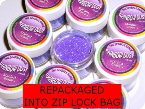 lo stesso giorno POST Stardust UVA VIOLA Rainbow Dust per torte glitter Sparkle reimballate