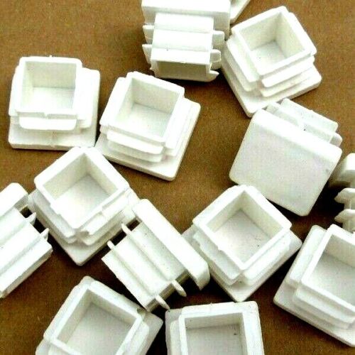 Details about  / 1//2/" Square Tube Insert Plug  Glides  Tubing Caps  White  24 Plugs per pack