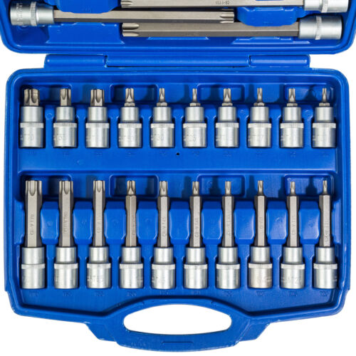 Socket set 32pc with case torx nuts bits tool kit set screw hand tools garage 