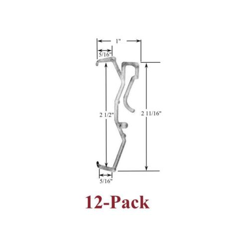 12-Pack 2 1/2" Single Slat VALANCE CLIP for Horizontal Faux WOOD MINI BLINDS 