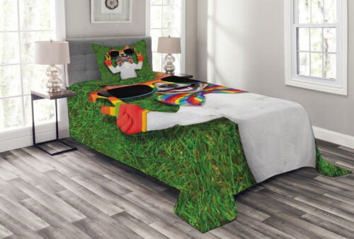 Gay Dog Peace Sign Pride Print Details about  / Dog Quilted Bedspread /& Pillow Shams Set