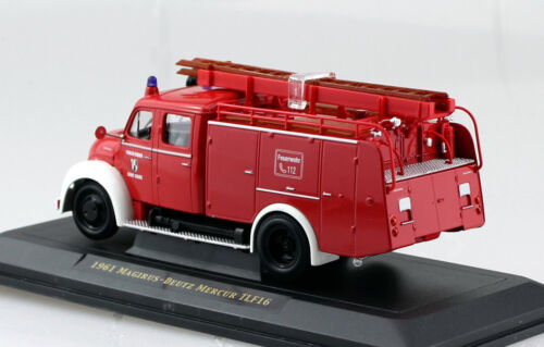 Magirus Deutz Mercur TLF 16 Feuerwehr 1961 rot  1:43 Yat Ming Modellauto