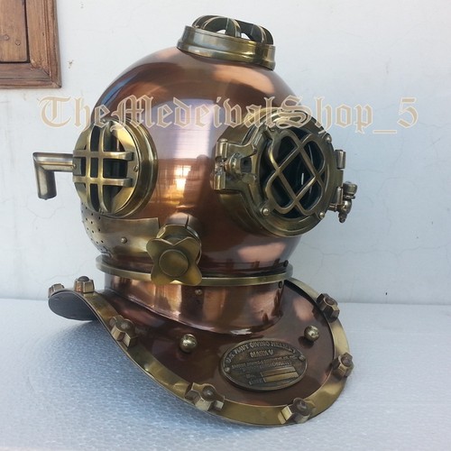 US NAVY MARK V ANTIQUE DIVING DIVERS HELMET BRASS STEEL FULL SIZE VINTAGE GIFT