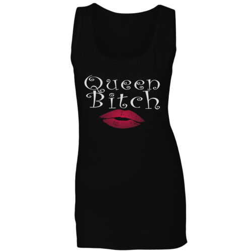 Nouvelle reine Bitch lèvres rouge femme t-shirt//Débardeur bb11f