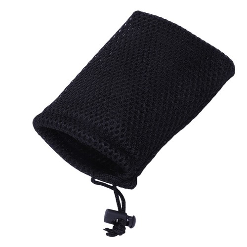 Handy Nylon Mesh Kordelzug Beutel 3 Stück-Schwarz N6C9