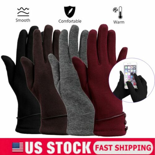 Winter Warm Thick Soft Cashmere Touch Screen Fleece Gloves For Women Lady NEW 