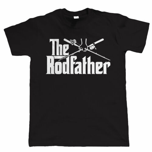 Mens Funny Fishing T Shirt The Rodfather Gift for Dad Grandad Carp Angling