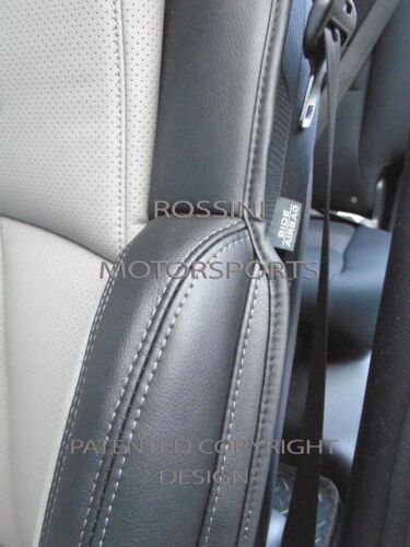 YS 01 ROSSINI GREY//BLACK 2 FRONTS SEAT COVERS TO FIT A KIA SPORTAGE CAR