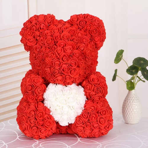Rose-Bär Teddy Rosenbär Teddybär Geburtstag Hochzeit Dekoration Geschenkbox Incl