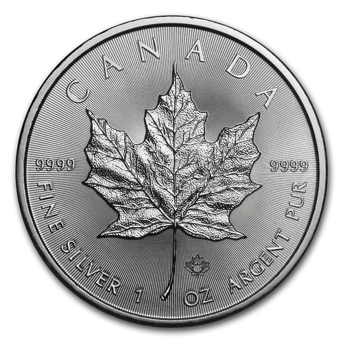 SKU#152679 2018 Canada 1 oz Silver Maple Leaf MintDirect® Single