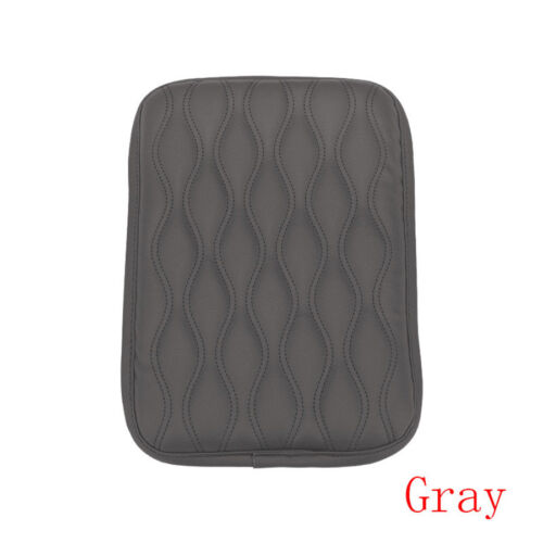 Grey Leather Car Center Console Box Armrest Cushion Cover Arm Rest Pad Universal