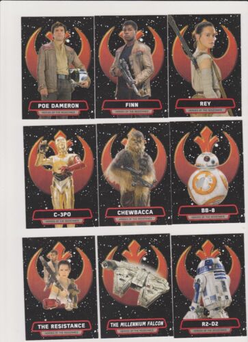 2015 STAR WARS JOURNEY TO THE FORCE AWAKENS 110 CARD SET W// 7 INSERT SETS