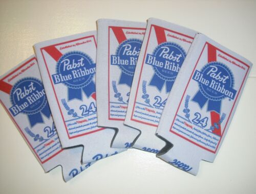 Lot of 5 PBR Pabst Blue Ribbon Beer Koozie 24 oz Tall Can Cooler Coozie NEW