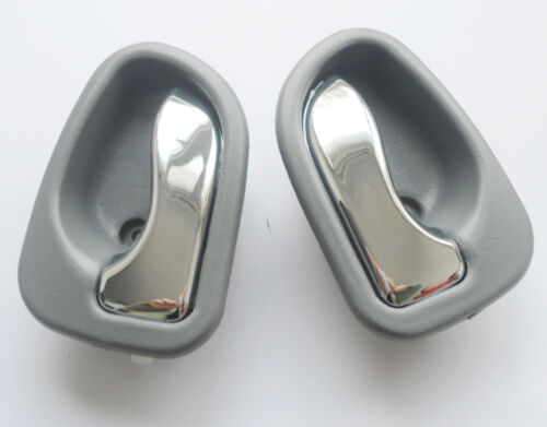 Fit 95-99 Hyundai Accent Inside Inner Chrome Front Rear Left Right Door Handle 