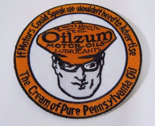 OILZUM Motor Oil Embroidered Iron On Uniform-Jacket Patch 3.5/" Disc