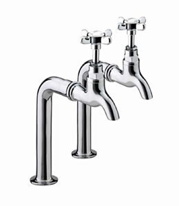 Upstands Not Included and Are in Bristan 1901 Bib Taps Chrome Plated Taps Only 