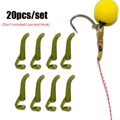 20PCS Carp Hook Sleeves Ready D-rig Line Aligner Hair Rigs Fishing Accessories,