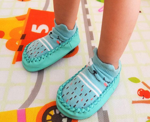 Casual Newborn Baby Infant Non-slip Knit Socks Shoes Toddler Soft Sole Boot Gift