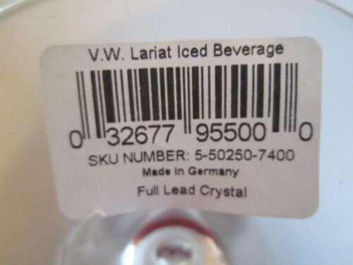 8/" NEW 0208C WEDGWOOD VERA WANG LARIAT ICED TEA// ICED BEVERAGE GLASS