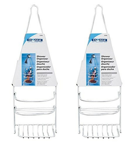 Homz Shower Organizer Steel White