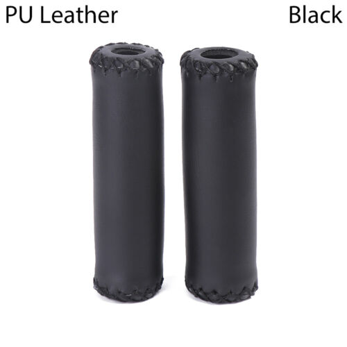 Soft PU Leather Grip Outdoor Cycling Bicycle Handlebar Cover Bike Handle Grips
