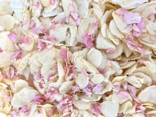 Dried Vintage Flower Natural Biodegradable Wedding Confetti Pink Ivory Petals 