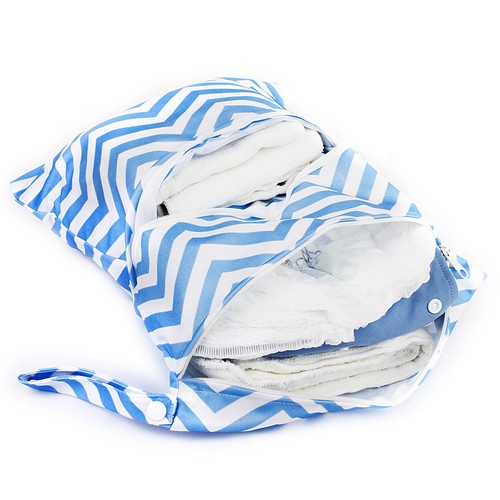 Reusable Double Zipper Baby Cloth Diaper Nappy Wet Dry Bag Swimer Tote